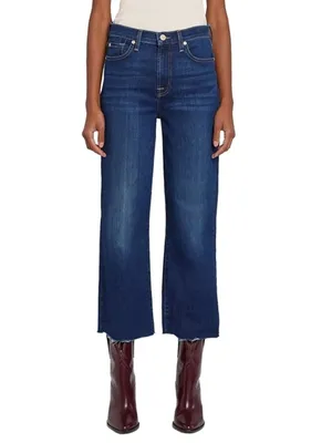 7 For All Mankind Cropped Alexa high rise straight relaxed stretch jeans 32 thumbnail 3