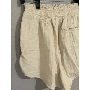 Aerie Neutral Gauzy High Waisted Textured 100% Cotton Shorts Women’s Size Medium thumbnail 7