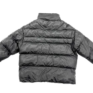 Men Faux Leather Bomber Jacket Quilted Coat Puffer Jacket Padded Jacket Winter Lined thumbnail 4