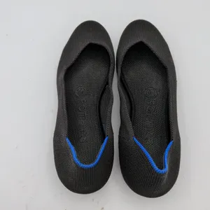 Rothys The Flat Black Solid Knit Ballet Flats Women 6 Machine Washable Eco Shoes thumbnail 6