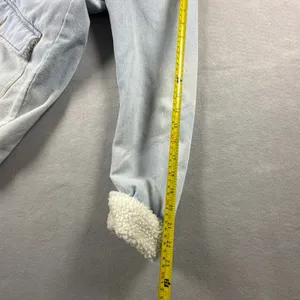Ashley Vintage Charm Light Wash Denim Faux Shearling Lined Jacket JKJR1144 Small thumbnail 10