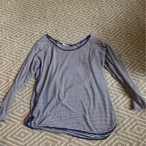 LAKE navy striped long sleeve pj top Blue thumbnail 3