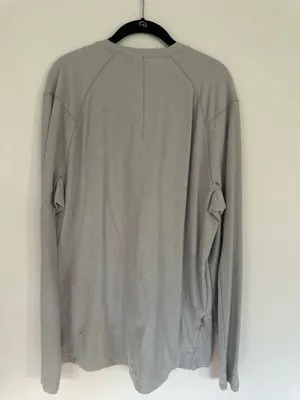 Lululemon Surge Warm Long Sleeve Heathered Sea Salt XL thumbnail 2