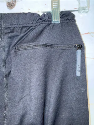 REI Black womens M Joggers Reflective elastic waist zip pocket running warm thumbnail 5