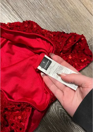 Shein Red Sequin Shorts thumbnail 3