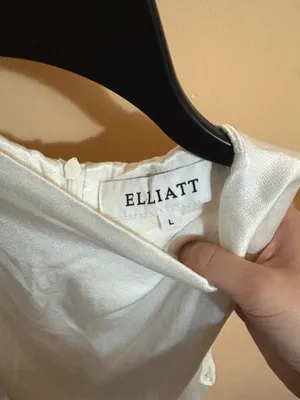 Elliatt Asymmetrical Satin Mini Dress in White thumbnail 5