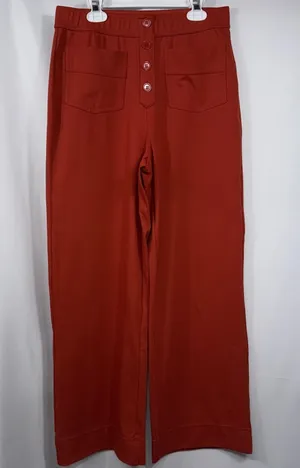 Halara Rust Button Front Wide Leg Pants thumbnail 1