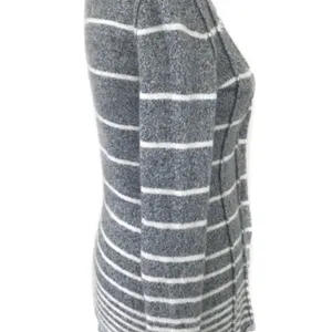 Banana Republic Wool/Cotton blend Gray Striped Cardigan S thumbnail 4