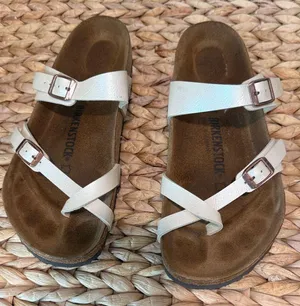 Birkenstock Cream Double Strap Sandals thumbnail 1
