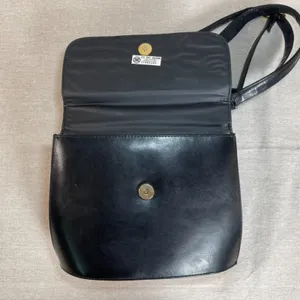 Vintage 90s Black Vegan Leather Crossbody Purse thumbnail 4