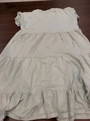 J.Crew Women’s Light Green Tiered Short Sleeve Mini Dress Size Small - C1 thumbnail 7