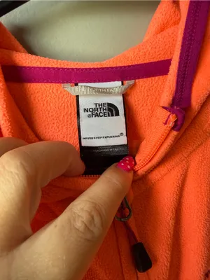 The North Face Orange Hooded Full Zip Fleece thumbnail 3