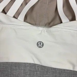 Lululemon Free to Be Moved Bra Womens 2 White Strappy Back Longline LW2ATCS thumbnail 4
