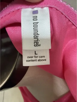 VTG No Boundaries Hot Pink Orange Lace Camisole Sz L Y2K thumbnail 2