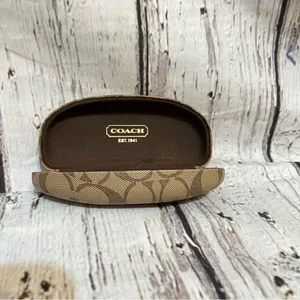 Coach brown classic vintage monogram glasses case thumbnail 8