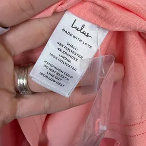 NEW Lulus Coral Pink Beyond Classy Sleek Satin Halter Open Back Chic Mini Dress thumbnail 10