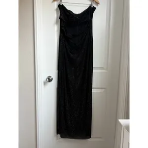 Meshki Strapless Rose Diamante Maxi Dress in Black Gala Nightout‎ Feminine thumbnail 3