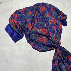 1990s Y2K Hollywood Victoria Secret Vintage Floral Longe Robe Women's SZ M/L thumbnail 7