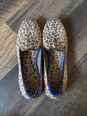 Rothy’s The Loafer Leopard Print Round Toe Slip-On Ballet Flats Size 11 Classic thumbnail 3