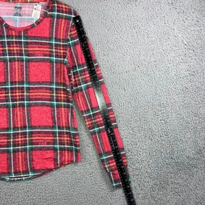 PINK Victoria's‎ Secret Plaid Pajama Set Women Large Top and Pants Christmas thumbnail 8