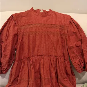 Anthropologie Pilcro Long-Sleeve Mock-Neck Swing Mini Dress thumbnail 8