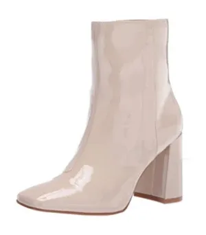 Steve Madden 'Taryn' Nude Patent Square Toe Block Heel Ankle Boots thumbnail 1