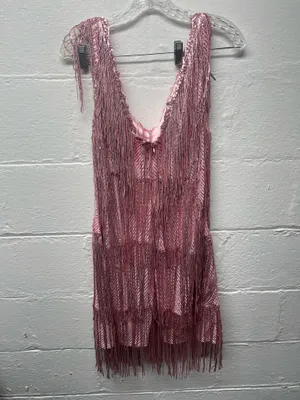 Pink Sequin Flapper Dress Size L thumbnail 4