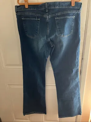 Old Navy Ladies Boot-Cut Jeans - Dark Blue with Light Wash Interior 16 Long thumbnail 8