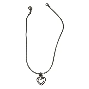 Sterling Silver Silver Heart Charm Bracelet With Thin Chain For Women A200 thumbnail 6