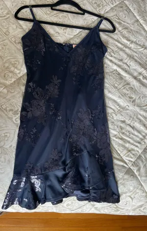 Showpo Navy Sparkly Mini Dress thumbnail 3