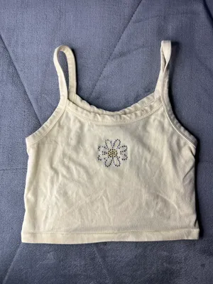 Y2K Crop Top Yellow Size XS thumbnail 2