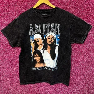 Aaliyah Princess Of RnB mineral Wash Tshirt size Medium thumbnail 1