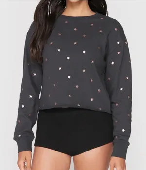 Spiritual Gangster Star Cropped Sweatshirt Metallic Rose Gold Celestial S thumbnail 1