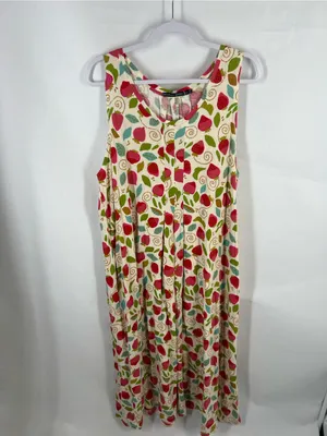 Gudrun Sjödén June Strawberry Print Organic Cotton Modal Dress XL thumbnail 2