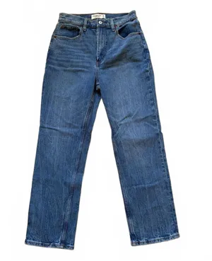 Abercrombie & Fitch Ankle Straight Jeans Ultra High Rise Denim Women Size 26x26 thumbnail 1