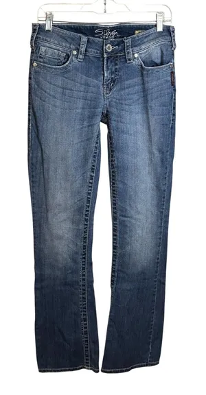 Silver Jeans Aiko Bootcut Jeans W29 L33 Dark Wash Stretch Denim thumbnail 1