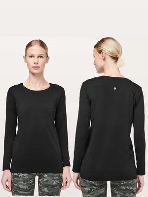 LULULEMON Swiftly Tech Long Sleeve Breeze Relaxed Fit Black Second Release M thumbnail 2