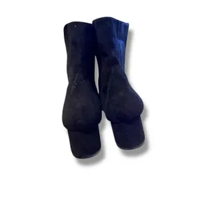 Journee Collection Ankle Boots Size‎ 9.5 Black Faux Suede Pointed Toe Zip Heel thumbnail 7