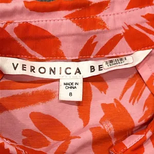 Veronica Beard dress Womens size 8 Samy pink puff sleeves button front **Flawed* thumbnail 6