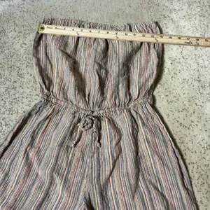 Blue Life‎ Striped Bohemian Coastal Linen Cotton Jumpsuit Wide Leg R059-5904 thumbnail 2