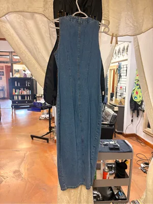 ASOS Sleeveless Denim Maxi Dress - Blue thumbnail 2