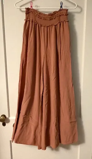 Bila 77 pull on wide leg pants size medium elastic waist boho comfy relaxation thumbnail 1