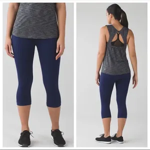 Lululemon Navy Blue Crop Leggings thumbnail 2