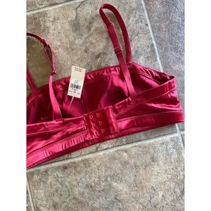 Aerie Satin Stretch Bandeau Sundried Size Small thumbnail 10