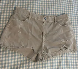 Aerie Denim Shorts Elastic Waist thumbnail 1