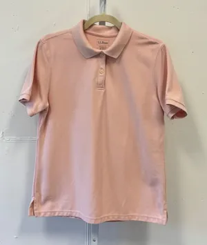 L.L. Bean Relaxed Fit Polo Shirt Pink Short Sleeve Cotton 269098 Size M REG thumbnail 1