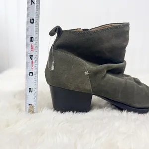 New KELSI DAGGER Brooklyn Ego Suede Slouch Ankle Boot Size‎ 7.5 Olive Green Boho thumbnail 10
