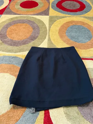 Zara Women Western Style Rhinestone Fringe Black Mini Skirt *Hem Undone See Pics thumbnail 4