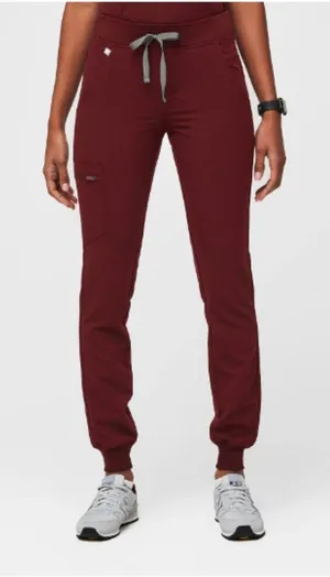 Figs Zamora Jogger Scrub Pants Women XS Burgundy Nurse Active Workwear Lounge thumbnail 1