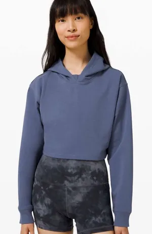 Lululemon All Yours Cropped Hoodie Sweater‎ Navy Blue 8 thumbnail 1